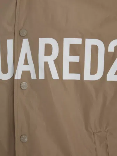 Dsquared2 Man Jacket Khaki Size 40 Polyester In Neutrals