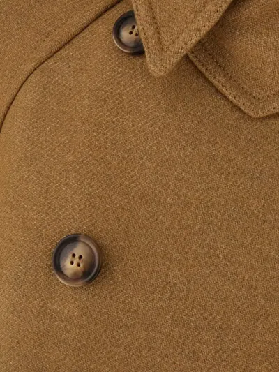 Sportmax Coat Wool Blend Back Vent In Brown