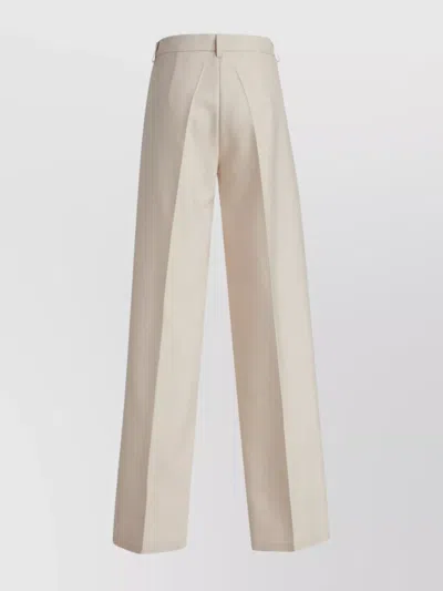 Magda Butrym Trousers With Wide Leg And Pockets In White