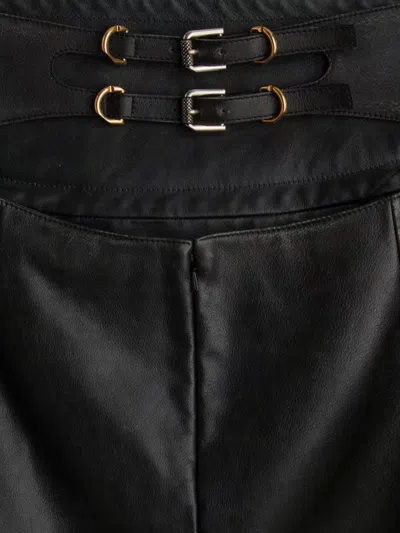 Givenchy High-waisted Skirt With Buckle And Slit In Black