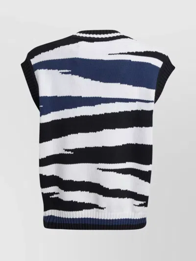 Missoni Knitwear With V-neckline And Striped Pattern In Black