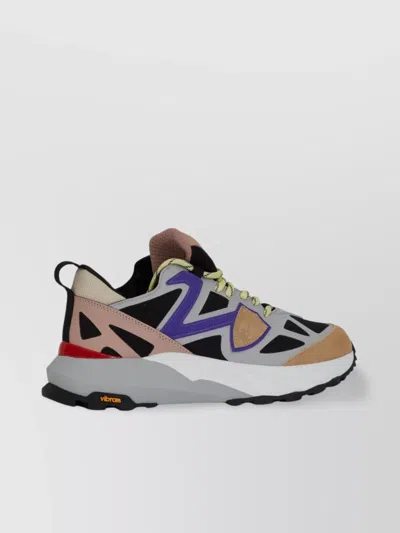 Philippe Model Mesh And Suede Sneakers With Vibram Sole In Gray