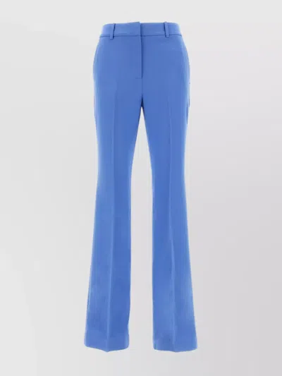 Michael Kors Triacetate Blend Pant With Practical Pockets In Blue