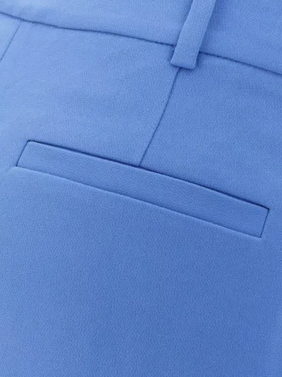 Michael Kors Triacetate Blend Pant With Practical Pockets In Blue