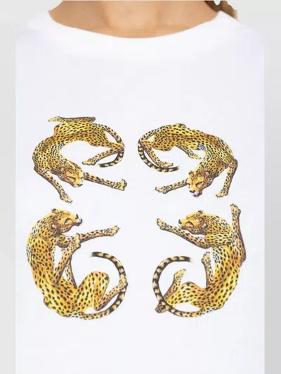 Givenchy 4g Leopard Print T-shirt In White