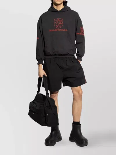 Balenciaga Black Rubber Crocs Ankle Boots