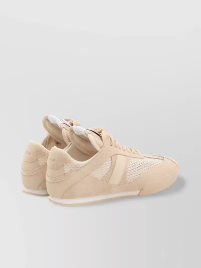 Chloé Kick Peachy Pink Sneaker In Mesh And Leather In Neutral