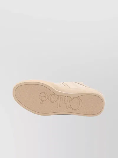 Chloé Kick Peachy Pink Sneaker In Mesh And Leather In Neutral