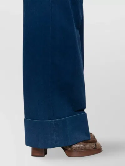 Valentino Garavani Wide-leg Jeans With Pleats