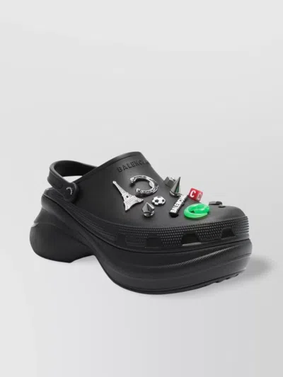 Balenciaga Black Crocs Jibbitz Clogs