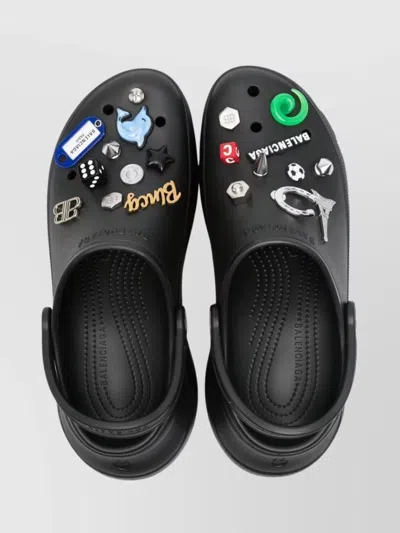 Balenciaga Black Crocs Jibbitz Clogs