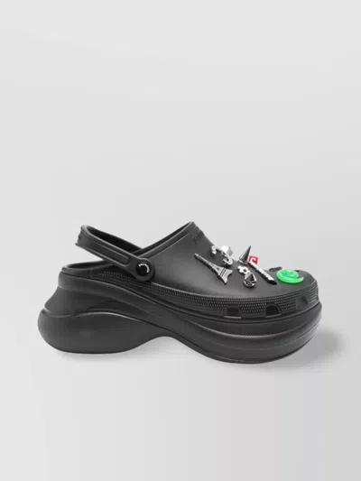 Balenciaga Black Crocs Jibbitz Clogs
