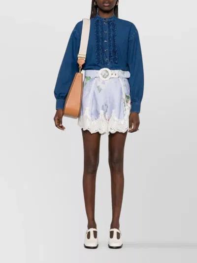 Valentino V-neck Ruffled Long Sleeves Top