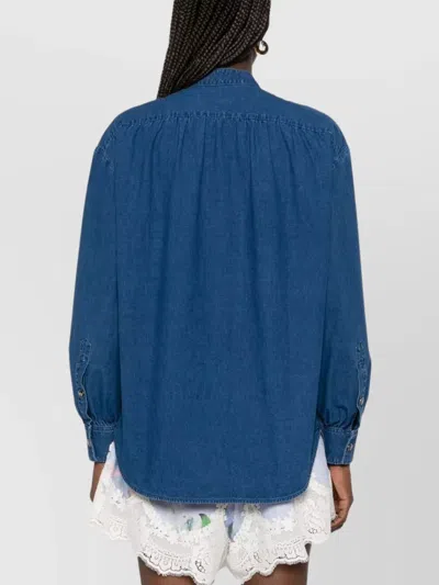 Valentino V-neck Ruffled Long Sleeves Top