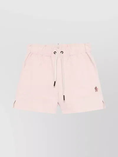 Moncler Water-repellent Windproof Drawstring Waistband Shorts In Pink