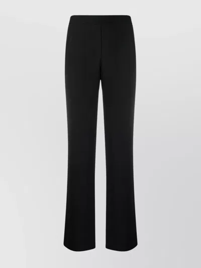 P.a.r.o.s.h Brown Pants With Elastic Waist And Wide Leg In Fabric Woman
