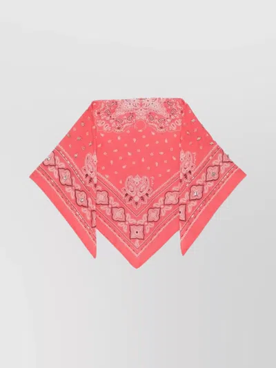 Pinko Lightweight Square Scarf With Bead And Crystal Embellishments