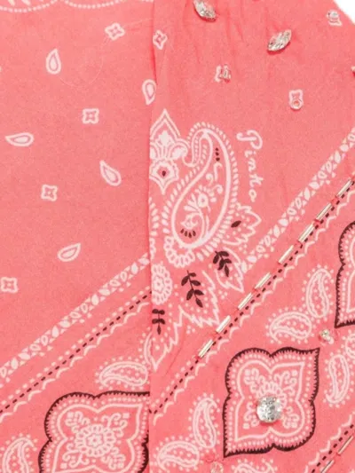Pinko Lightweight Square Scarf With Bead And Crystal Embellishments