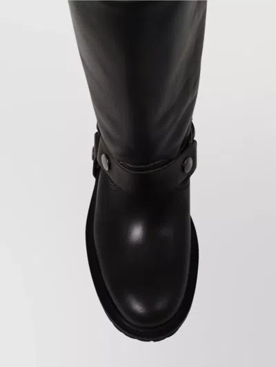Golden Goose Kurt Boots In Black Leather With Buckle