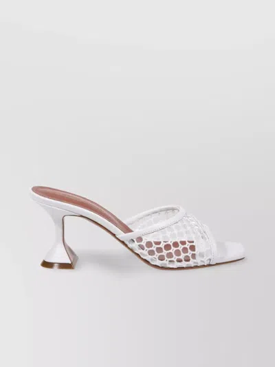 Amina Muaddi Lupita 95 Net Raffia Mesh Mules