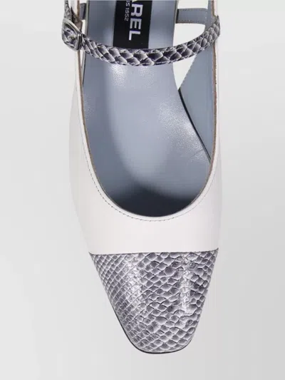 Carel Block Heel Slingback Pump With Textured Toe