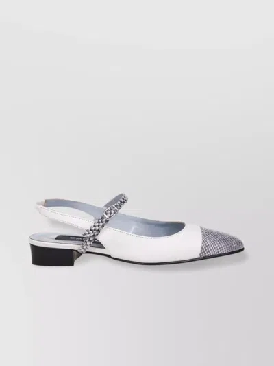 Carel Block Heel Slingback Pump With Textured Toe