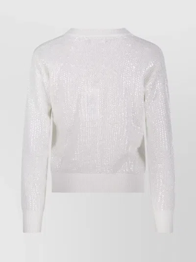 P.a.r.o.s.h Parosh Open-knit Cardigan With Shimmering Finish