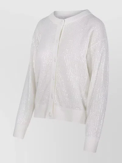 P.a.r.o.s.h Parosh Open-knit Cardigan With Shimmering Finish