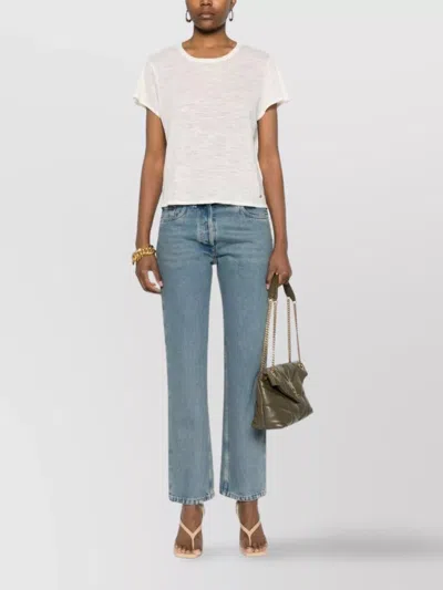 Tom Ford Slub Cotton Jersey Crewneck T-shirt Clothing In White