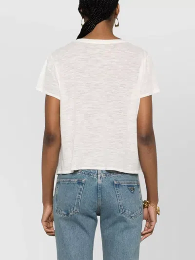 Tom Ford Slub Cotton Jersey Crewneck T-shirt Clothing In White