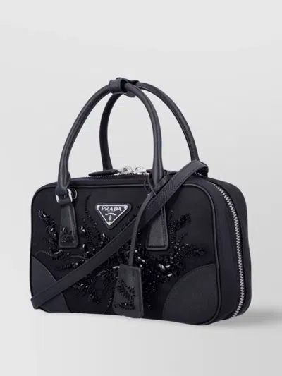 Prada Re-edition 1978 Embellished Two-handle Bags In Black