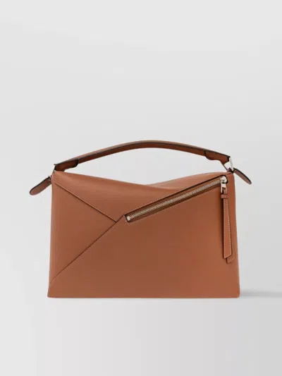 Loewe Large Puzzle Bag In Classic Calfskin In Brown