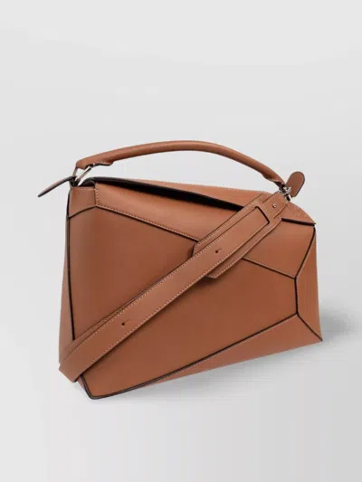 Loewe Large Puzzle Bag In Classic Calfskin In Brown
