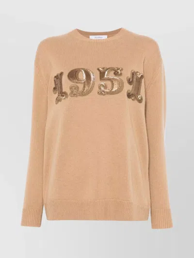 Max Mara Camel Wool And Cashmere Plata Sweater In Pink