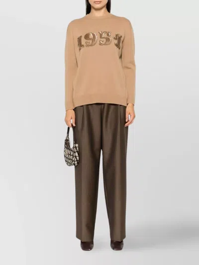 Max Mara Camel Wool And Cashmere Plata Sweater In Pink