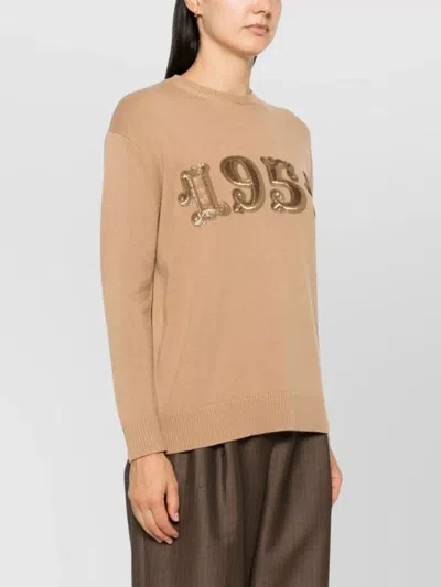 Max Mara Camel Wool And Cashmere Plata Sweater In Pink