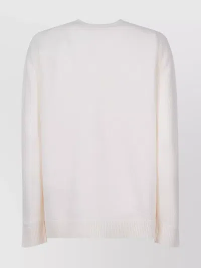 Max Mara Sequin Embroidered Knit Pullover In Neutral