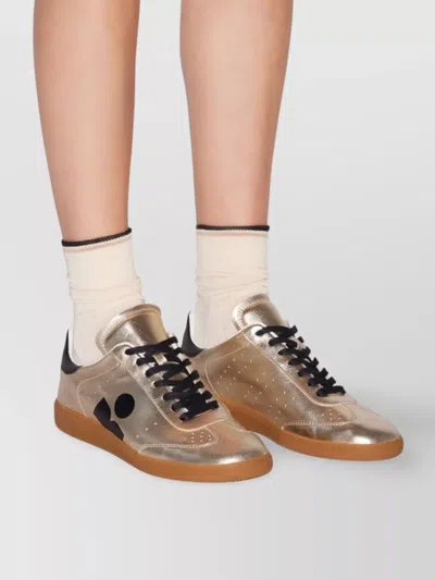 Isabel Marant Women Metallic Leather Kaycee Sneakers In Neutrals