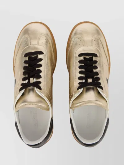 Isabel Marant Women Metallic Leather Kaycee Sneakers In Neutrals