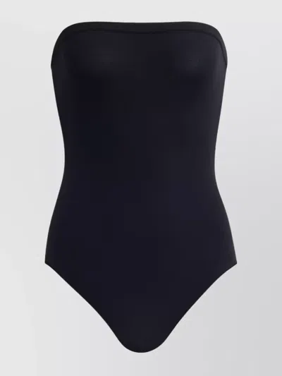 Alaïa Alaia Second Leather Knit Bustier Body In Blue