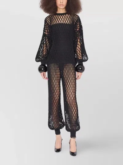 Alaïa Alaia Second Leather Knit Bustier Body In Blue