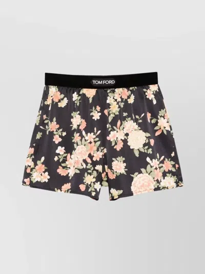 Tom Ford Boxer-style Shorts In Silk Satin Trousers Multicolor In Black