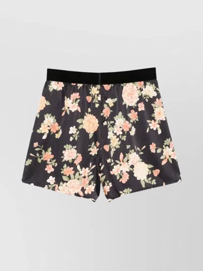 Tom Ford Boxer-style Shorts In Silk Satin Trousers Multicolor In Black