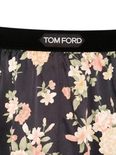 Tom Ford Boxer-style Shorts In Silk Satin Trousers Multicolor In Black