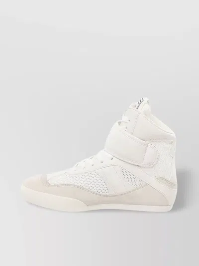 Chloé Mesh And Suede Kick High-top Sneakers In White