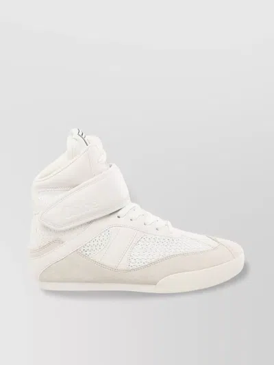 Chloé Mesh And Suede Kick High-top Sneakers In White