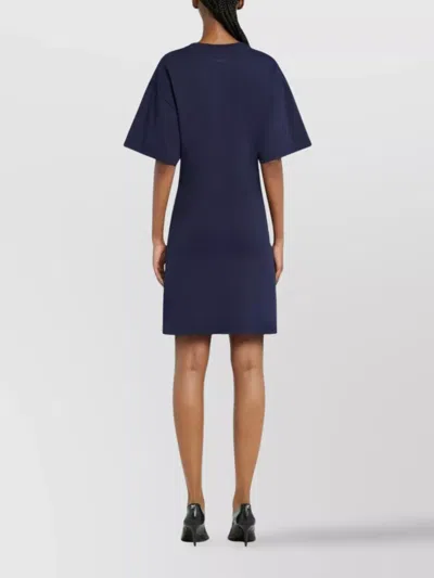 Courrèges Mini Dress Ac Cotton In Blue
