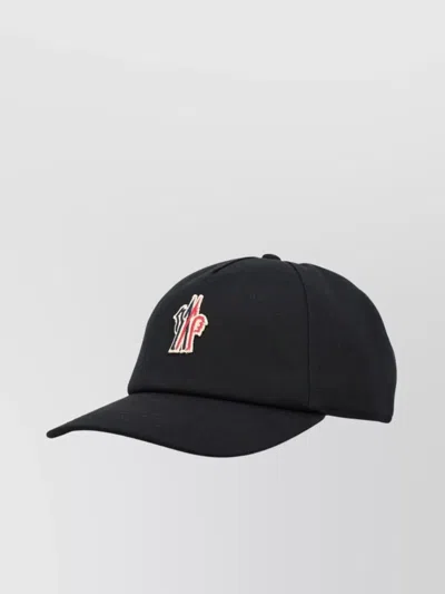 Moncler Grenoble Branded Baseball Cap In Black