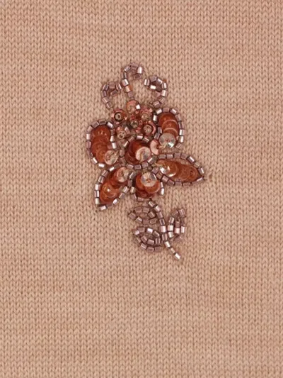 Fendi Women's Wool Cropped Sweater In Nude