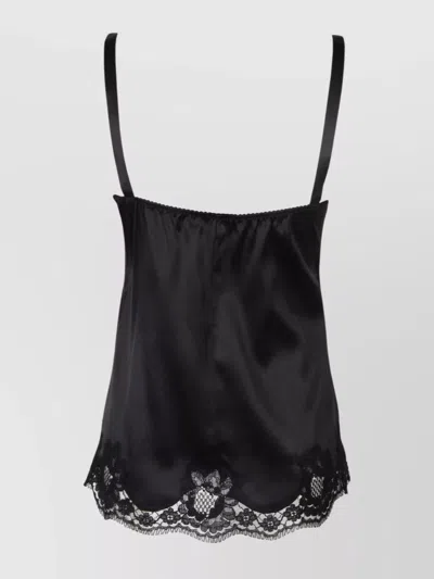 Dolce & Gabbana Sultry Black Silk Camisole Top In Black